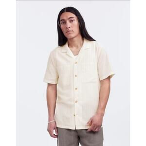 Madewell Easy Short Sleeve Button Up Shirt In Stripe US Men's S New